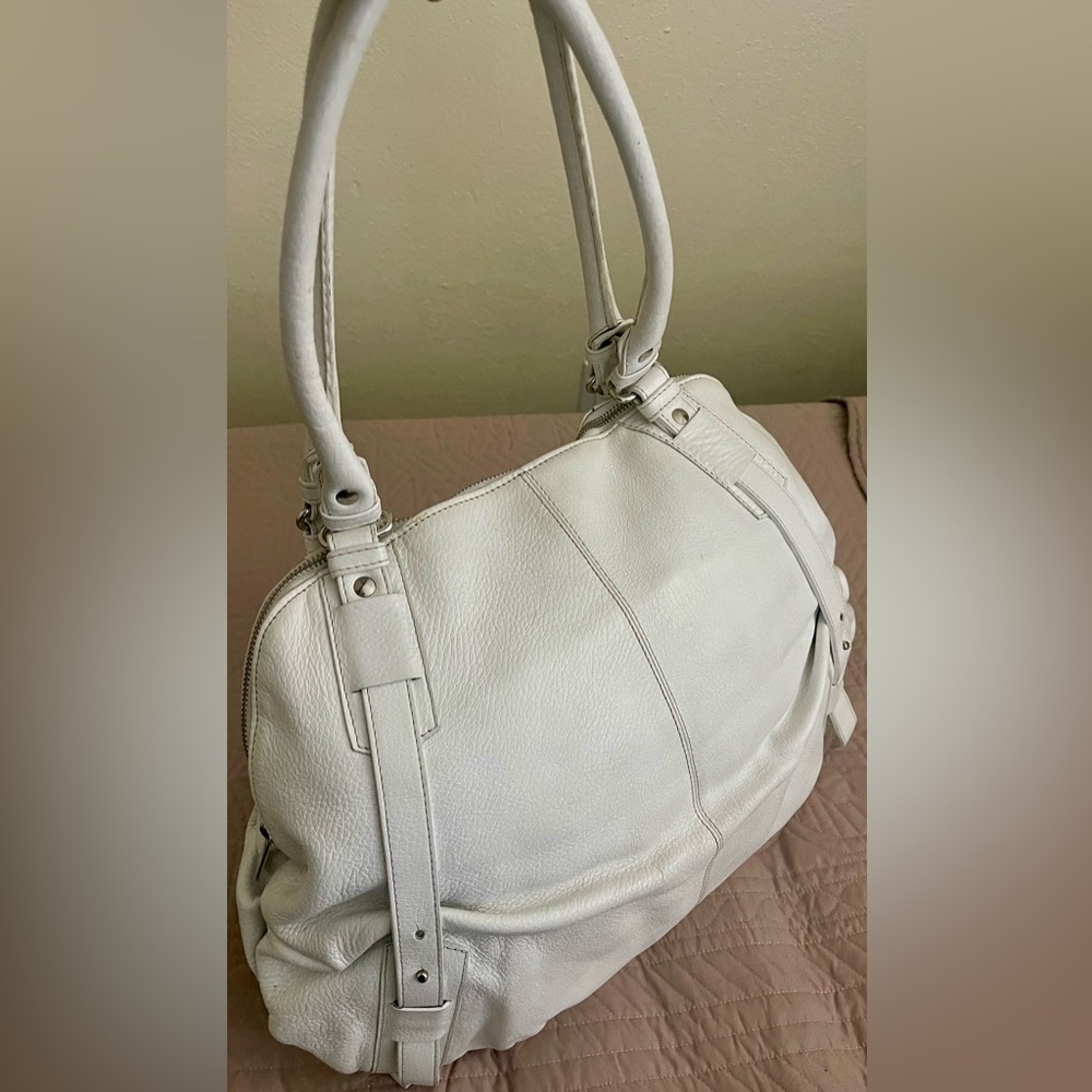 Cuoio Argentinian White Designer Leather Bag XL